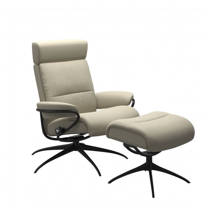 Stressless Tokyo Adjustable Headrest Star Chair and Footstool