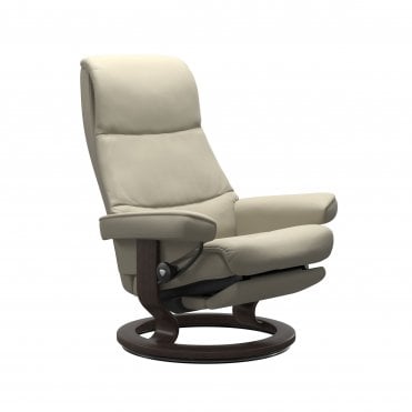 Stressless View Recliner Chair With Classic Base (No stool)