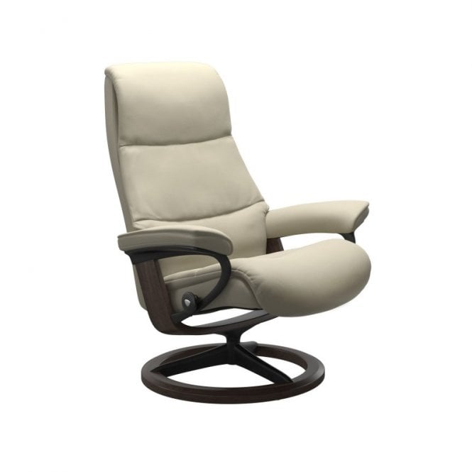 Stressless View Small Recliner Chair With Signature Base (No stool)