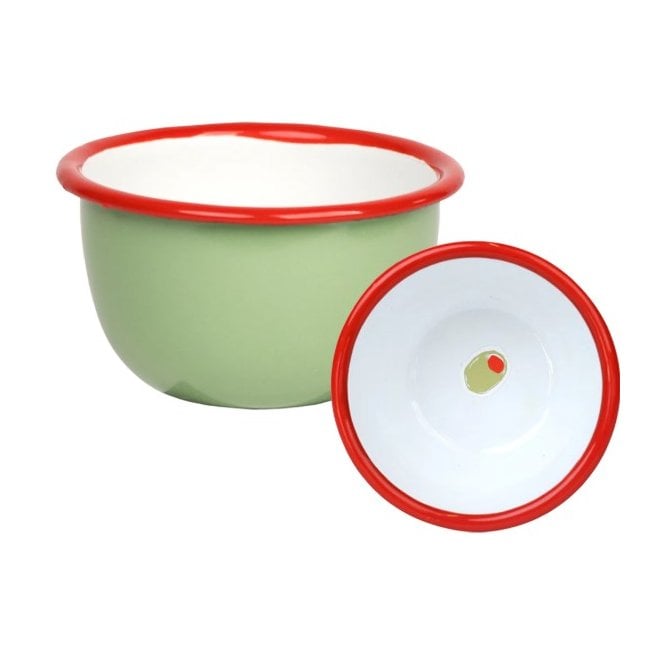 Talking Tables Enamel Bowl olive