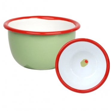 Enamel Bowl olive
