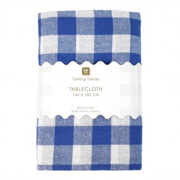 Fabric tablecloth gingham
