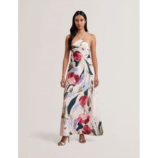 Ted Baker Almaria Floral Halter Neck Woven Maxi Dress