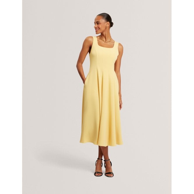 Ted Baker Arlott Panelled Scoop Neck Sleeveless Midi Dress