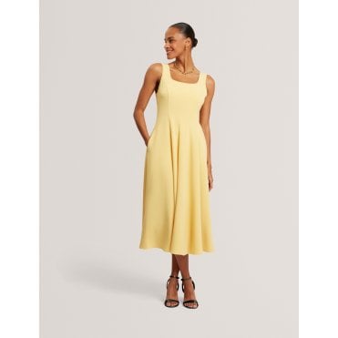 Arlott Panelled Scoop Neck Sleeveless Midi Dress