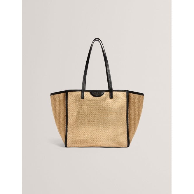 Ted Baker Barni Faux Raffia Leather Trim Large Shopper Bag