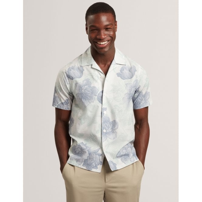 Ted Baker Cesiro Relaxed Shaded Floral Short Sleeve Shirt