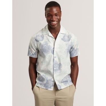 Cesiro Relaxed Shaded Floral Short Sleeve Shirt