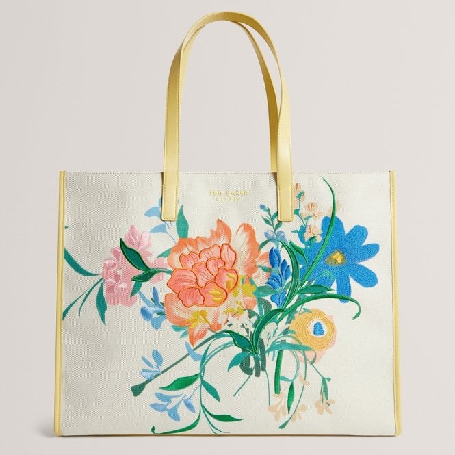 Ted Baker Floicon Canvas Embroidered Large Floral Icon Bag