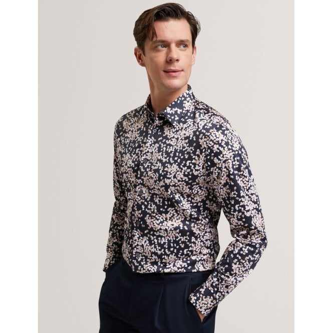 Ted Baker Jaciel Scattered Petal Slim Long Sleeve Shirt