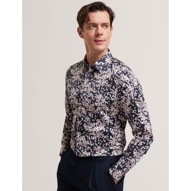 Jaciel Scattered Petal Slim Long Sleeve Shirt