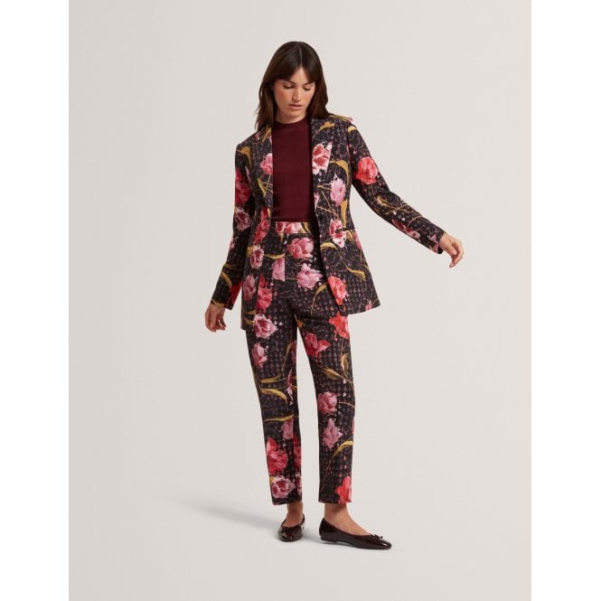 Ted Baker Kwari Rose Print Hourglass Tailored Blazer