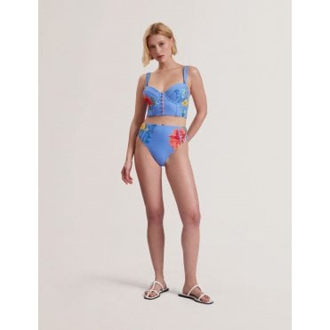 Lorriee Printed High Waisted Bikini Bottoms