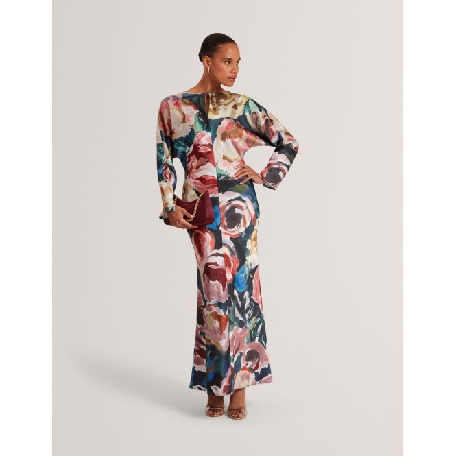 Ted Baker Lovesa Bold Floral Print Hourglass Maxi Dress