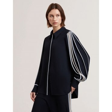 Miriti Contrast Piping Detail Long Sleeve Shirt