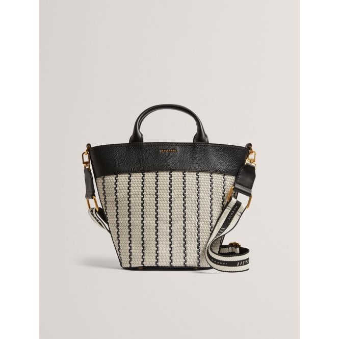 Ted Baker Riveri Woven Leather Trim Bucket Bag With Webbing Strap