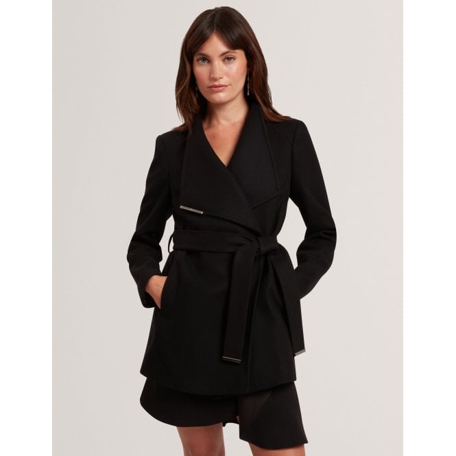 Ted Baker Rosess Short Belted Wool Wrap Coat