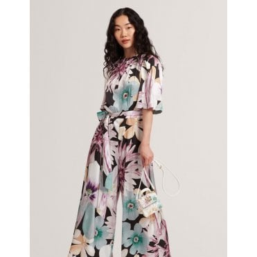 Sunshi Floral Wide Leg Jumpsuit