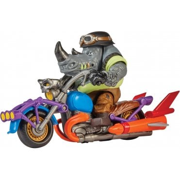 Turtles: Mutant Mayhem Chopper Cycle with exclusive Rocksteady Figure