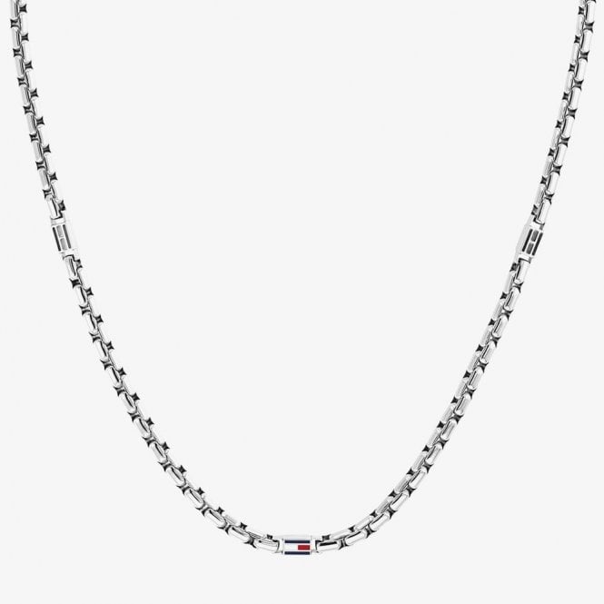 Tommy Hilfiger 3D Flag Metal Logo Necklace