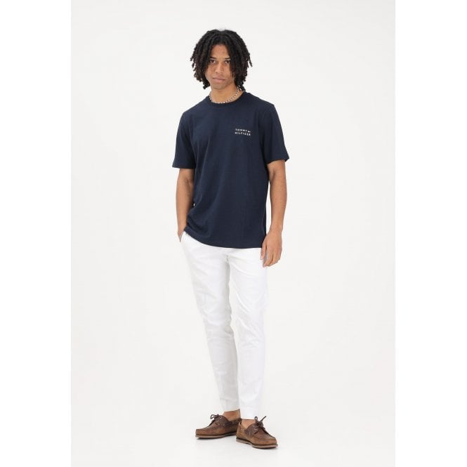 Tommy Hilfiger Brand Love Embroidered Stacked Logo Back Print T-Shirt