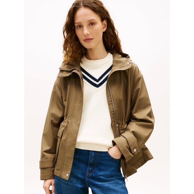 Tommy Hilfiger Cotton Nylon Utility Short Parka