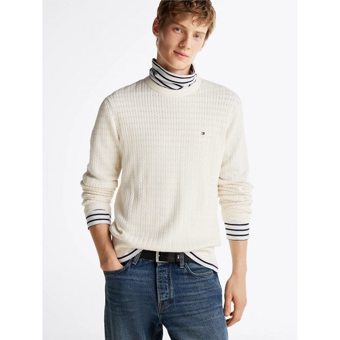 Tommy Hilfiger Herringbone Knit Crew Neck Jumper