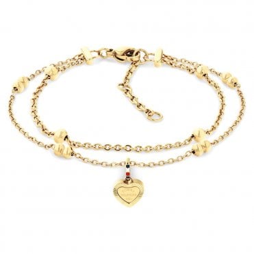 Layered Gold Plated Chain Bracelet