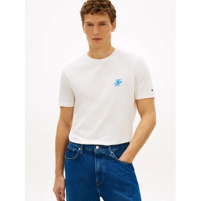 Tommy Hilfiger Logo Embroidery Jersey T-Shirt