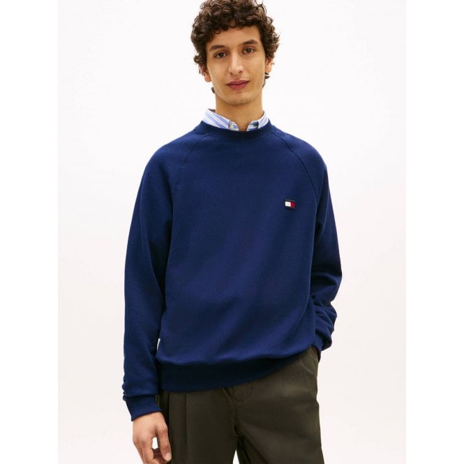 Tommy Hilfiger Loose Fit Elevated Flag Crew Neck Sweater