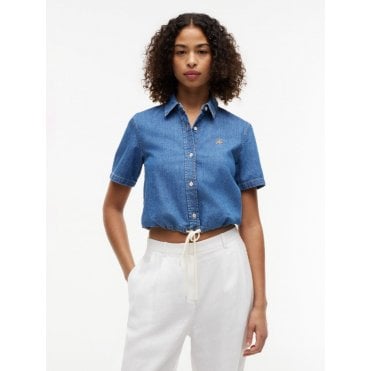 Mia Boxy Tie Denim Shirt