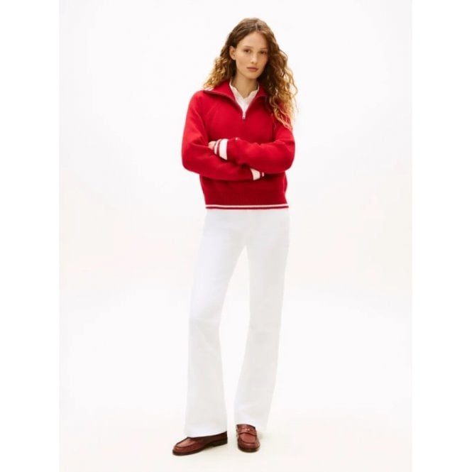Tommy Hilfiger Mid Rise Flared White Jeans