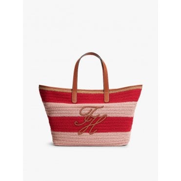 Nautical Stripe Logo Appliqué Woven Tote