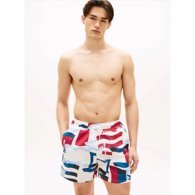 Tommy Hilfiger Print Mid Length Swim Shorts