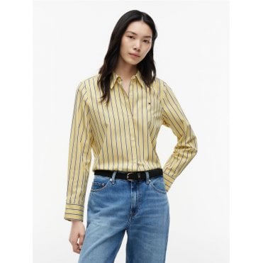 Regular Fit Flag Embroidery Poplin Shirt