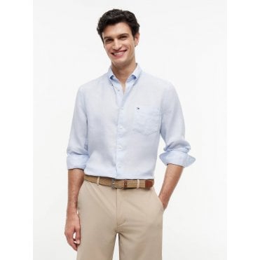 Regular Fit Washed Pure Linen Shirt