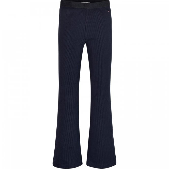 Tommy Hilfiger Ribbed Branded Tape Leggings Junior 