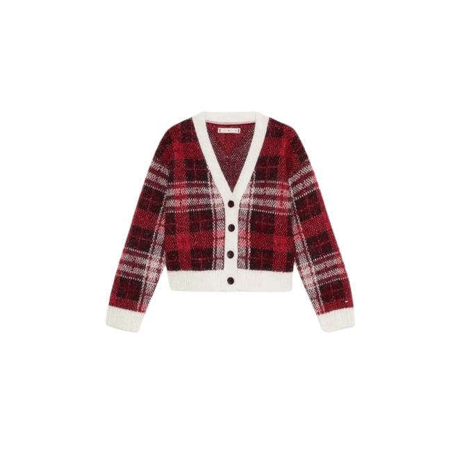 Tommy Hilfiger Tartan Check V-Neck Cardigan