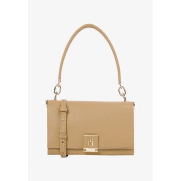 TH Heritage Monogram Pebble Grain Crossbody Bag