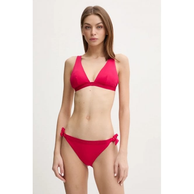 Tommy Hilfiger Tonal Logo Plunge Bikini Top