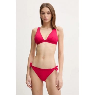 Tonal Logo Plunge Bikini Top