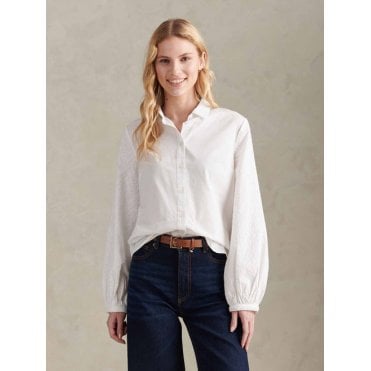 Broderie Boxy Fit Shirt