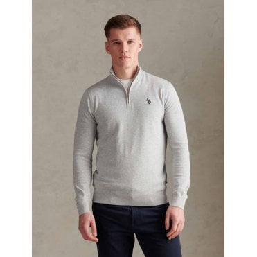 Cotton Quarter Zip Funnel Jumper