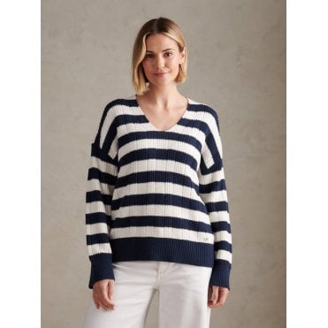 Pure Cotton V Neck Jumper