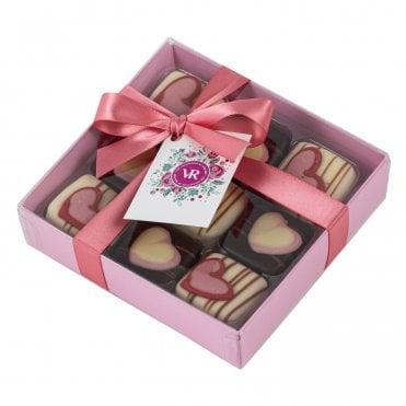 Dark & White Salted caramel Chocs in Gift box 9pc