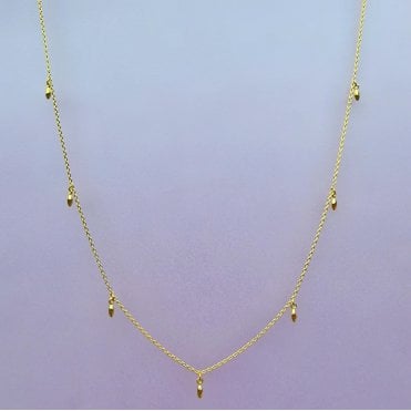 GOLD RICE LAYERING NECKLACE CAMBODIA