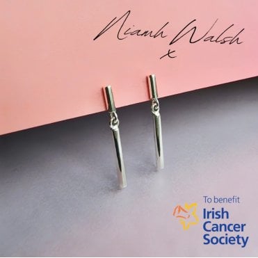 SILVER BAR DROP STUD IRELAND