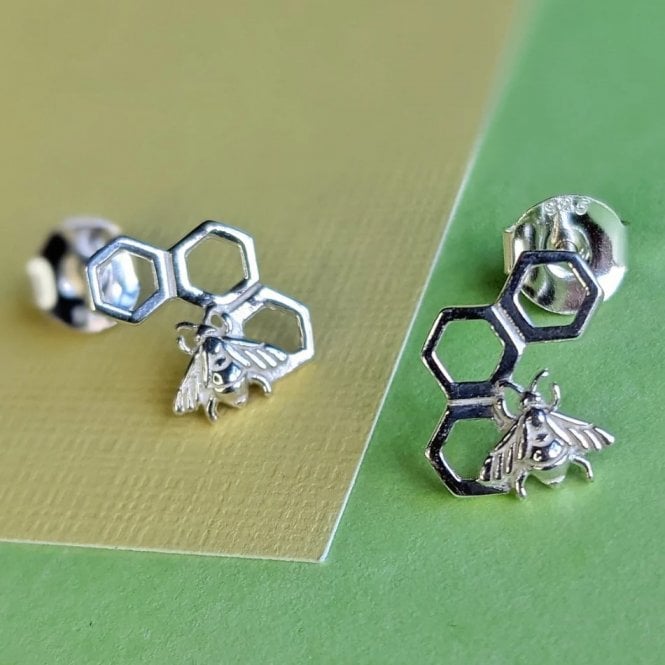 Vurchoo SILVER BUMBLE BEE STUD UK