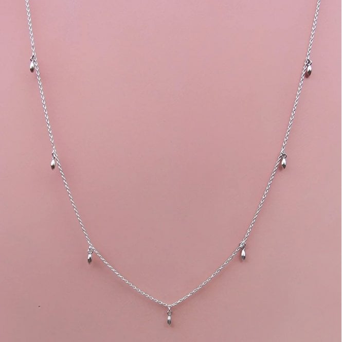 Vurchoo SILVER RICE LAYERING NECKLACE CAMBODIA