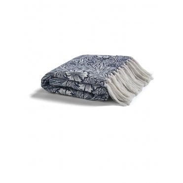 Indigo Blue Marigold Throw